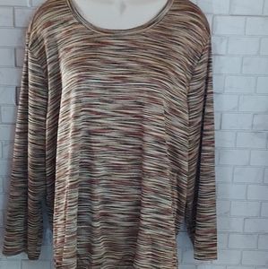 NWT Avenue Striped Pullover Lightweight Sweater plus SZ 30/32